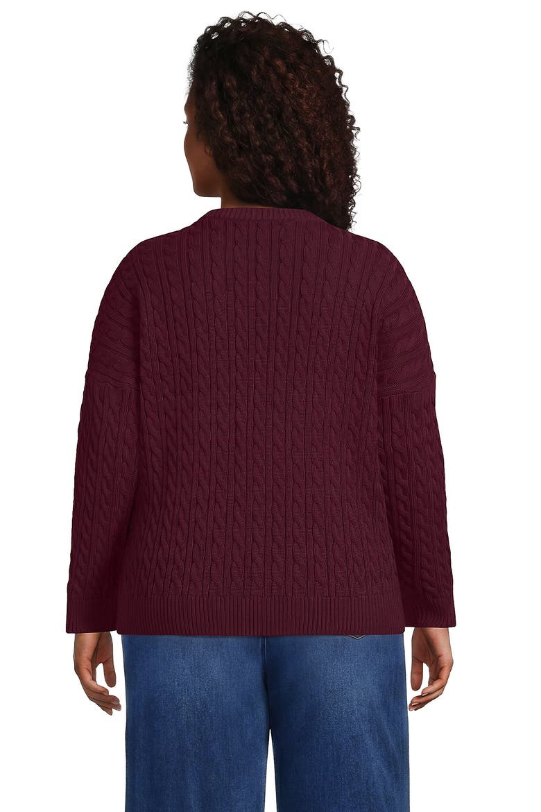 Plus Size Drifter Crew Neck Sweater, Alternate, color, Rich Burgundy