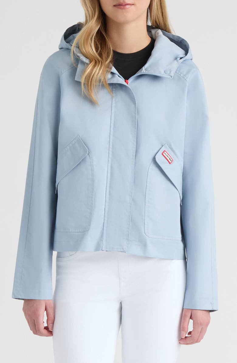 Hunter Julia Hooded Waterproof Rain Jacket, Main, color, 