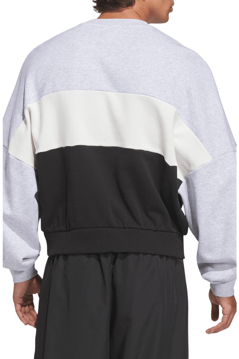 Varsity Sweatshirt, Alternate, color, LIGHT GREY / WHITE/ BLACK
