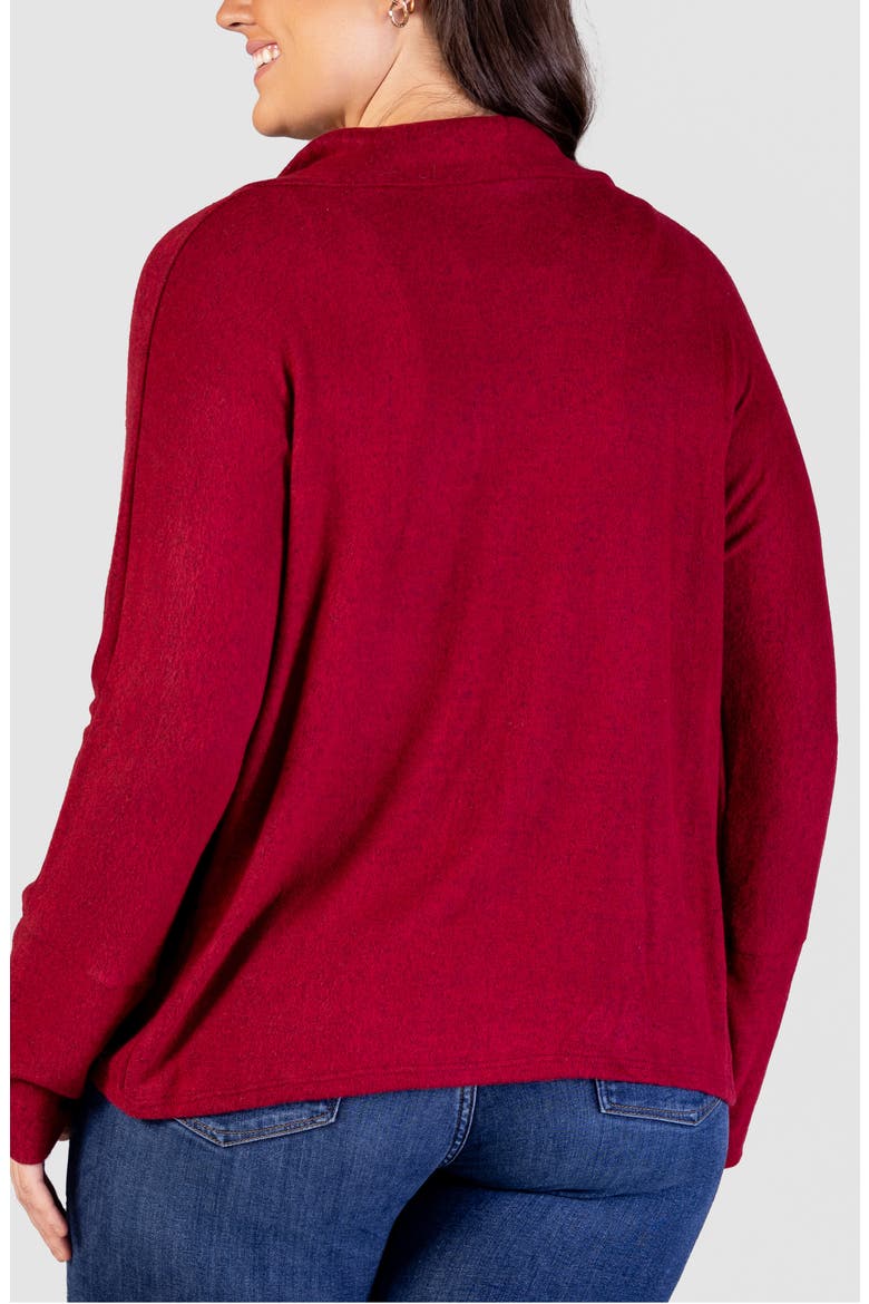 Curved Hem Bolero Jacket, Alternate, color, RED