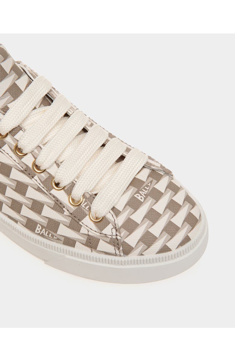 Bally Raise Sneaker in Pennant Motif Fabric, Alternate, color, Natural