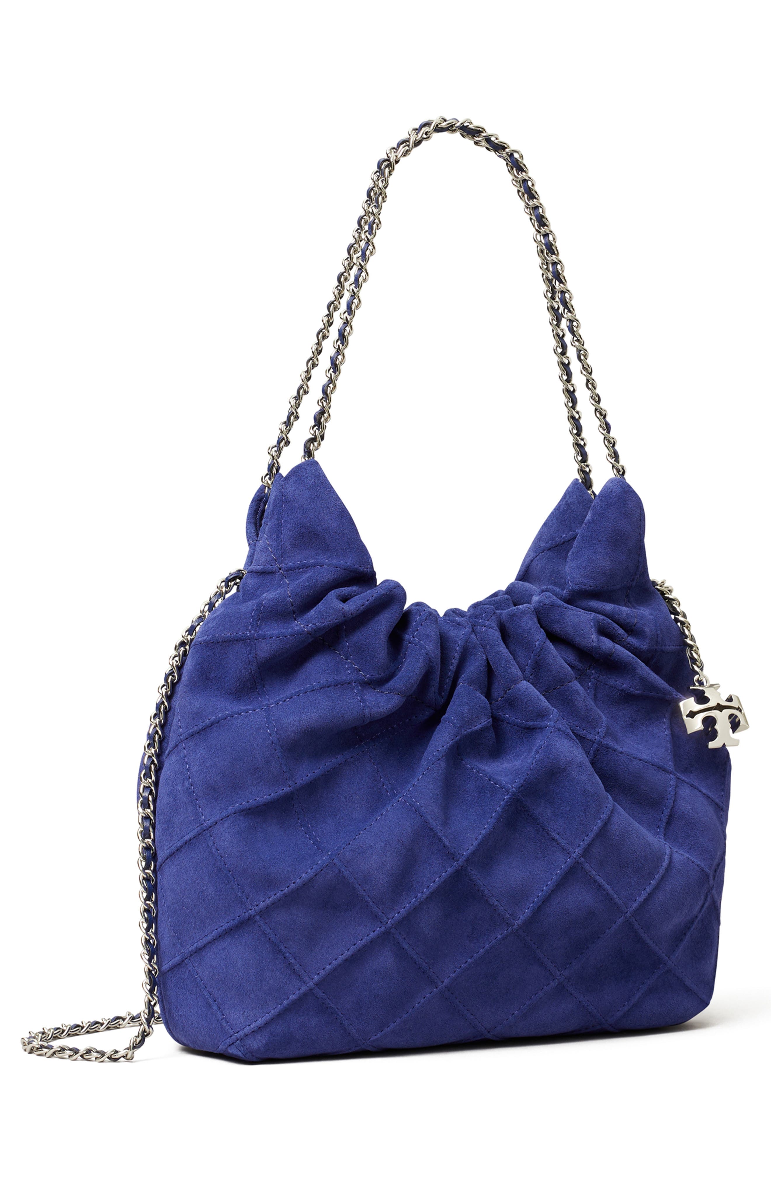 Fleming Suede Mini Hobo, Alternate, color, BALLPOINT BLUE