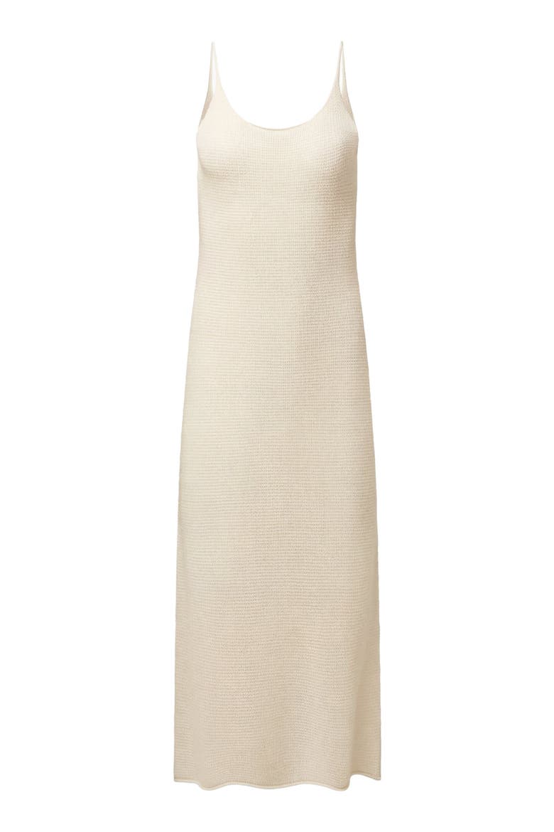 Linen Sweater Scoop Maxi Dress, Alternate, color, Egret