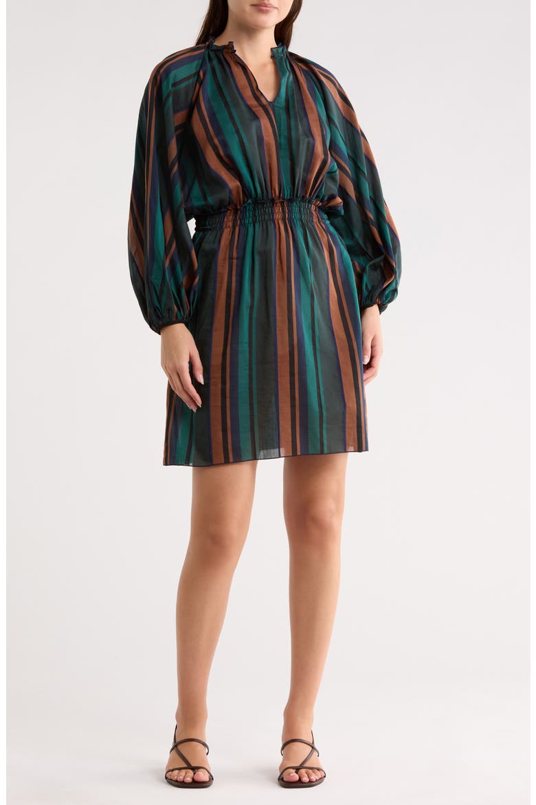 Cotton & Silk Blend Dress, Main, color, FIR