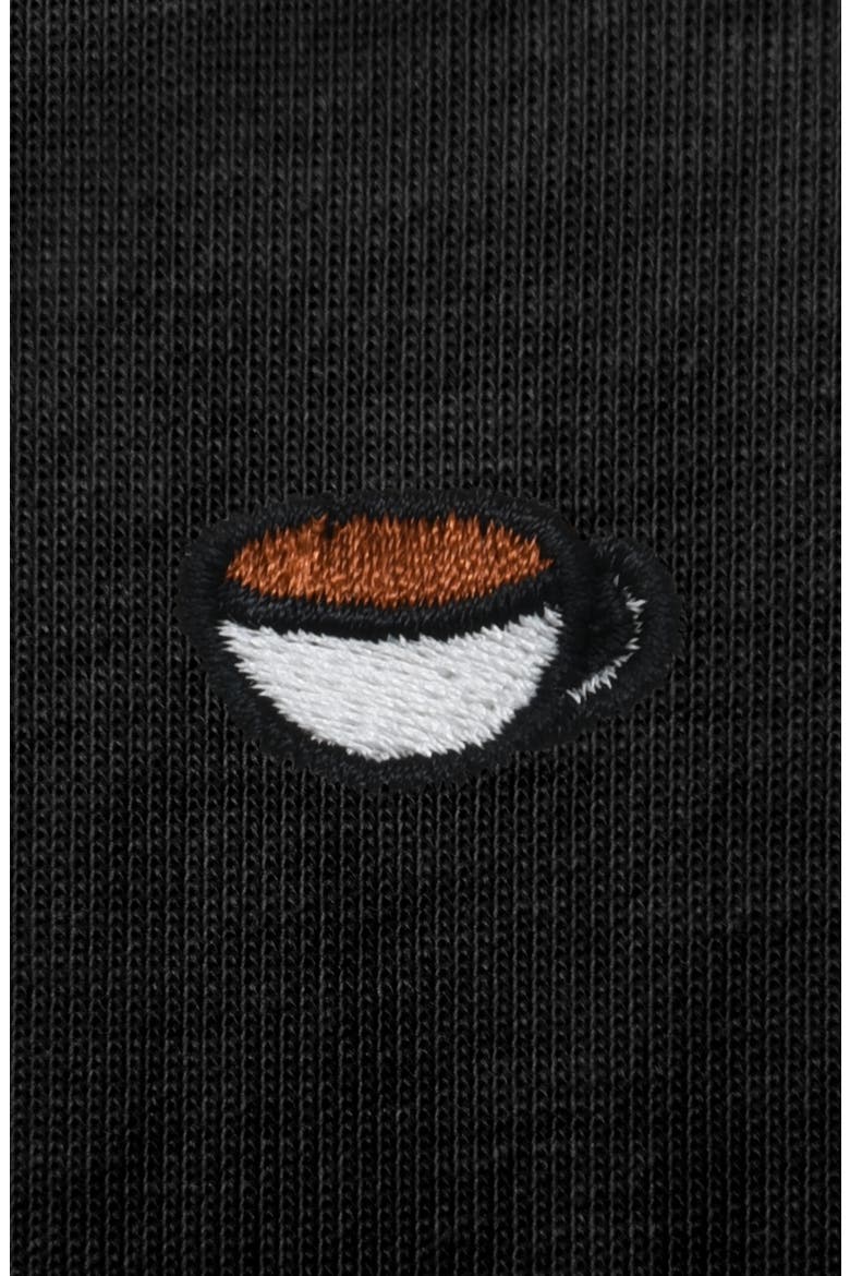 Mens Lil Coffee Jersey Tee, Alternate, color, Black