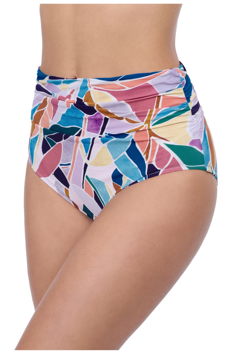 Profile by Gottex Aura Shirred High Waist Bottom, Alternate, color, Multi