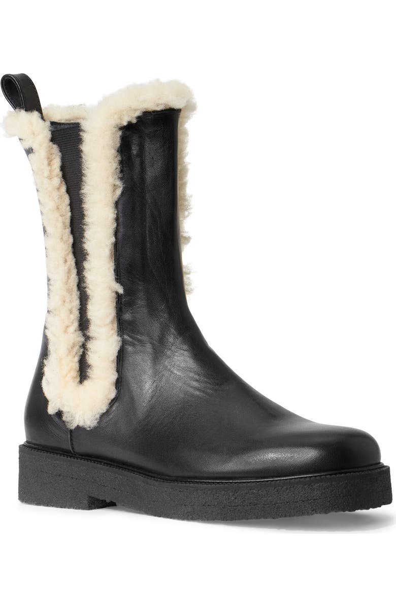 STAUD Palamino Genuine Shearling Chelsea Boot, Main, color,