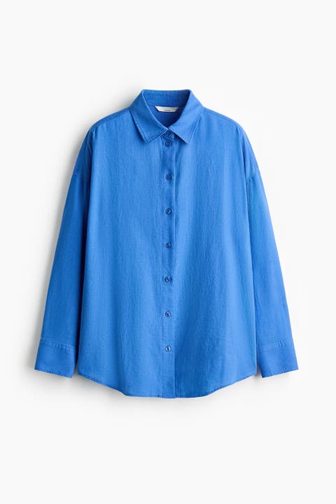 Oversized Linen-blend Shirt