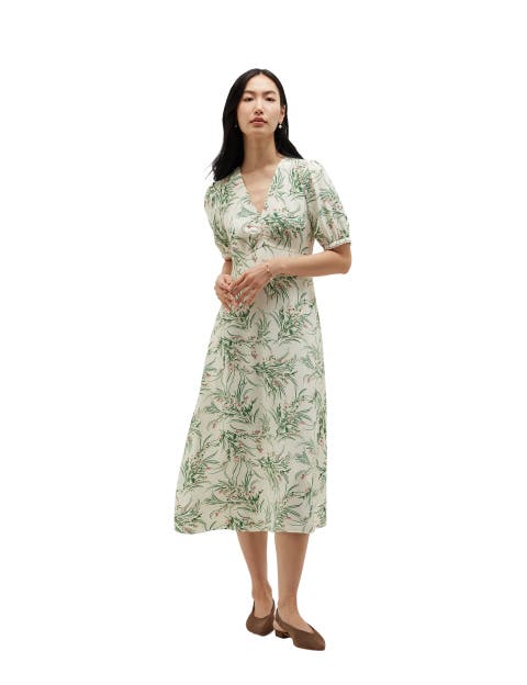 Florentina V-Neck Midi Dress