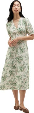 HOBBS LONDON Florentina V-Neck Midi Dress