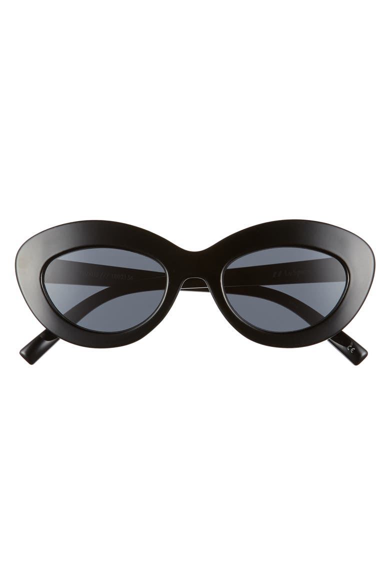 Fluxus 48mm Cat Eye Sunglasses, Alternate, color, BLACK