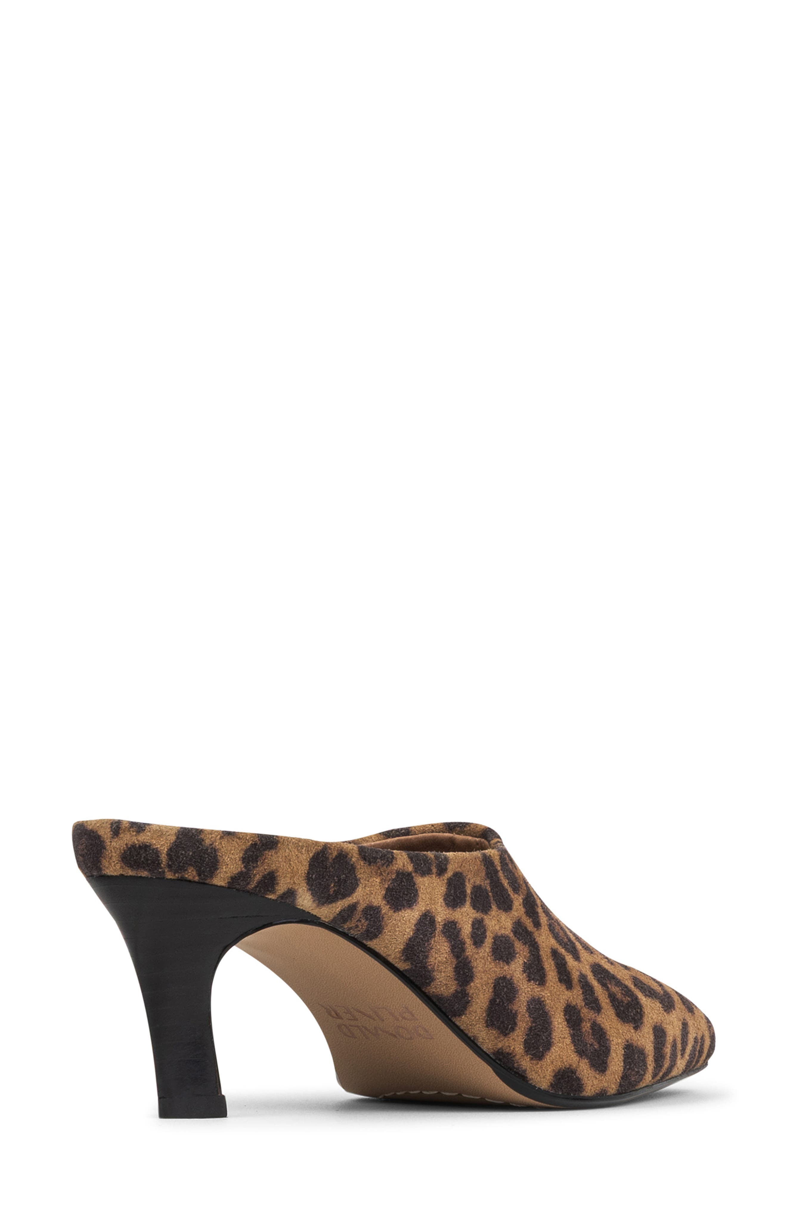 Braelynn Leather Heeled Mule, Alternate, color, LEOPARD