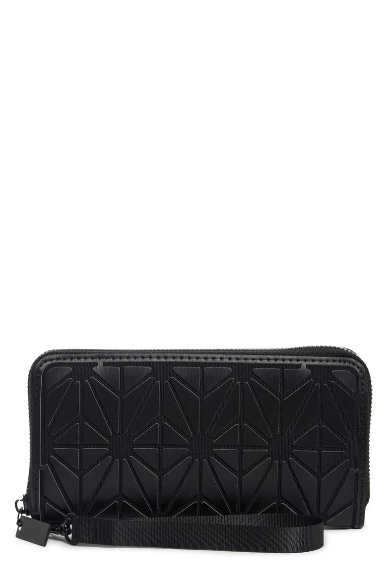 Floral Geo Continental Wallet, Main, color, MATTE BLACK