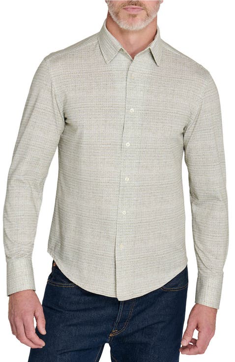 Heather Weave Luxe Cross Dyed Knit Long Sleeve Shirt