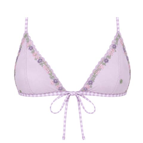 Aster Plaid Bikini Top