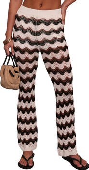 VICI Collection Zigzag Open Stitch Pants