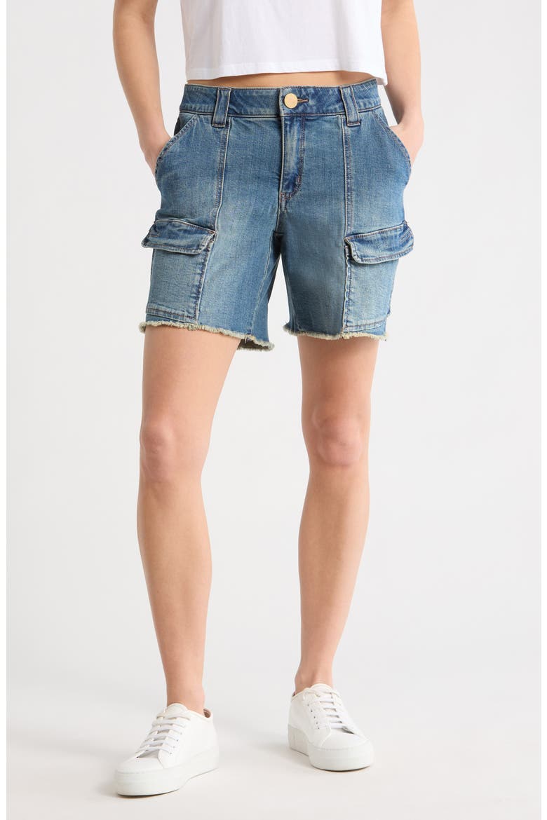 Patch Pocket Cargo Shorts, Main, color, MID BLUE ARTISANAL