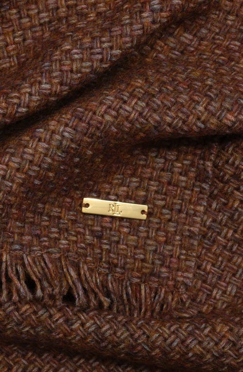 Lauren Ralplh Lauren Soft Basket Weave Scarf In Brown