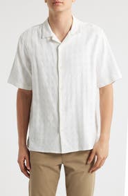 Wax London Didicot Open Weave Cotton Camp Shirt