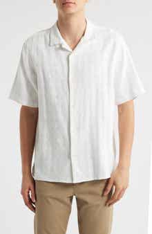 Wax London Didicot Open Weave Cotton Camp Shirt