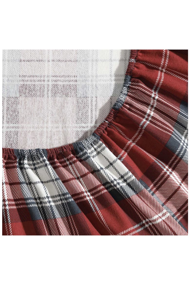 Heartland Plaid Print Flannel Sheet Set, Alternate, color, MEDIUM / DARK RED