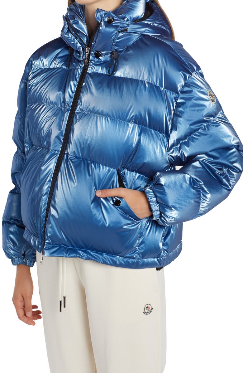 Moncler Moselotte Hooded Short Down Puffer Jacket, Alternate, color, 