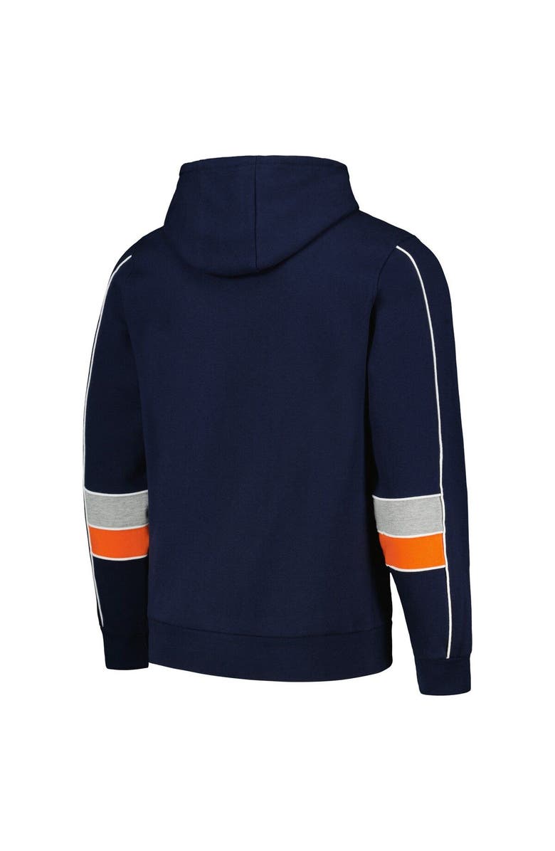 STARTER Men's Starter Navy Chicago Bears Captain Pullover Hoodie, Alternate, color, Navy