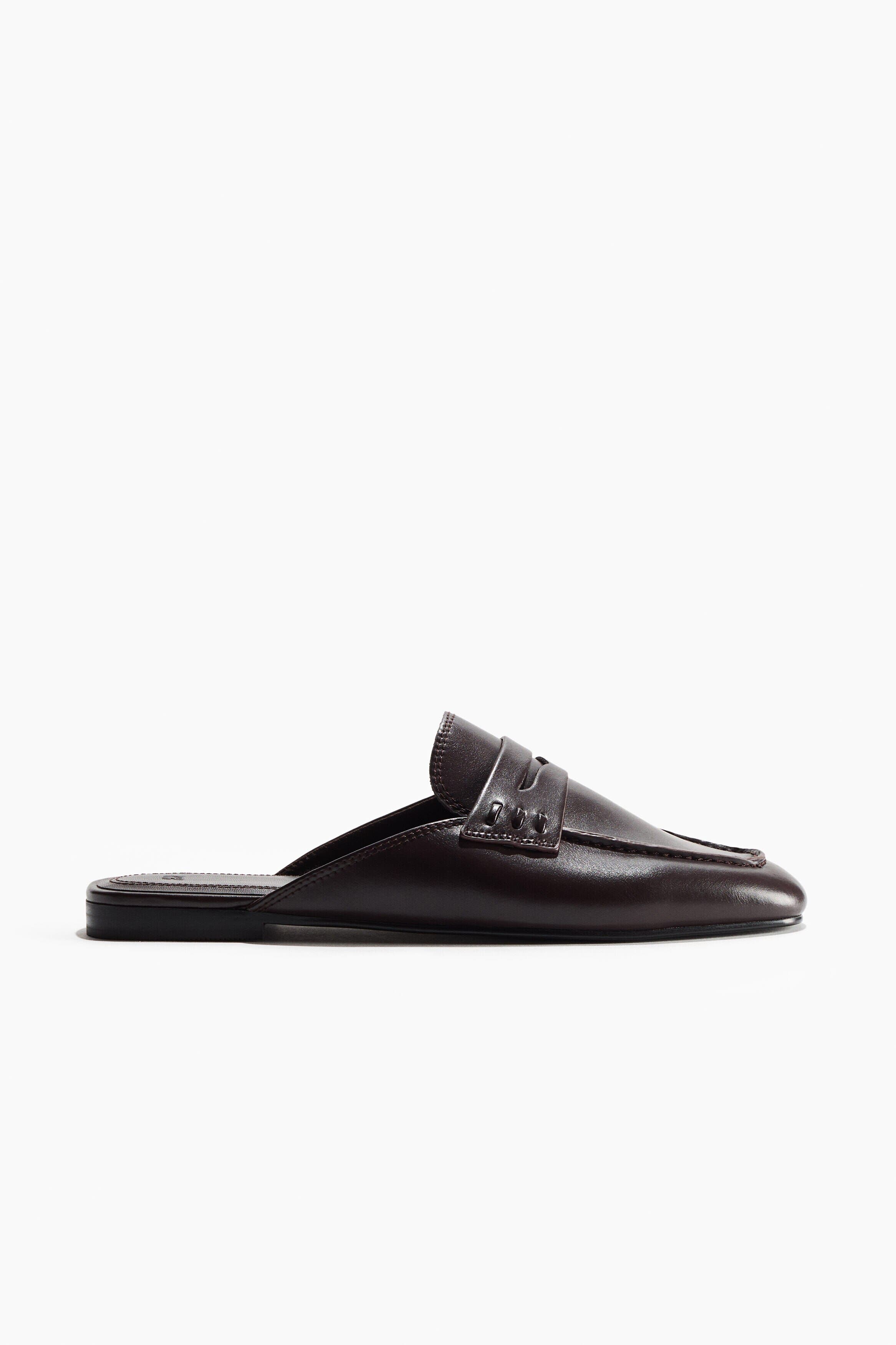 H&M Loafer Mules, Alternate, color, Dark Brown
