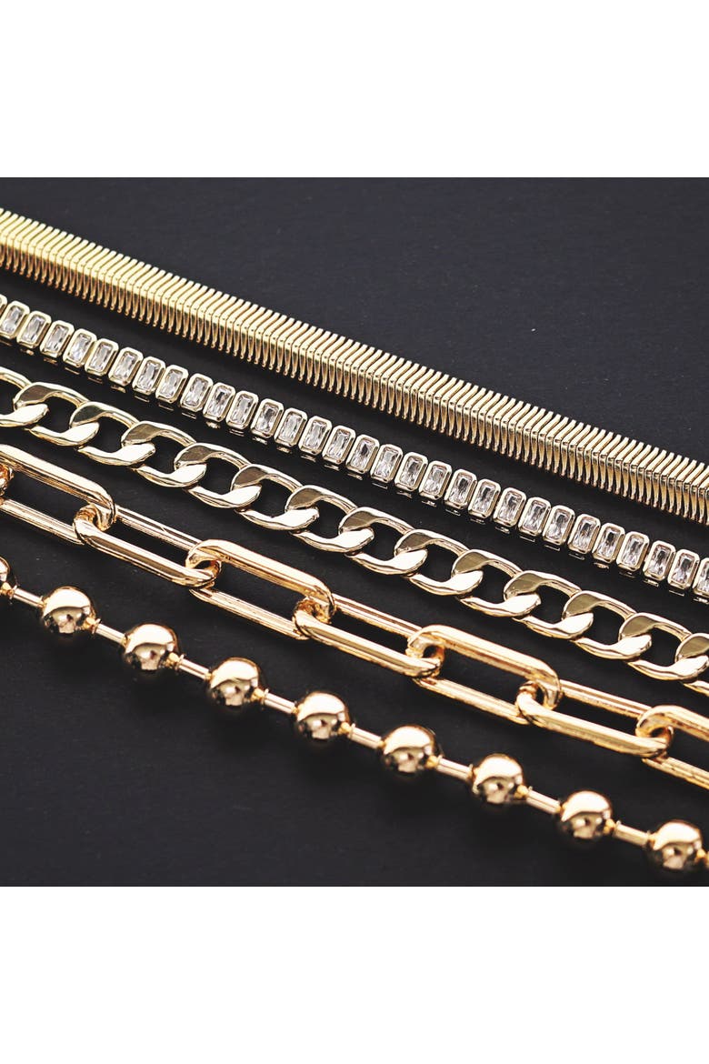 Ledger Herringbone Bracelet, Alternate, color, Gold