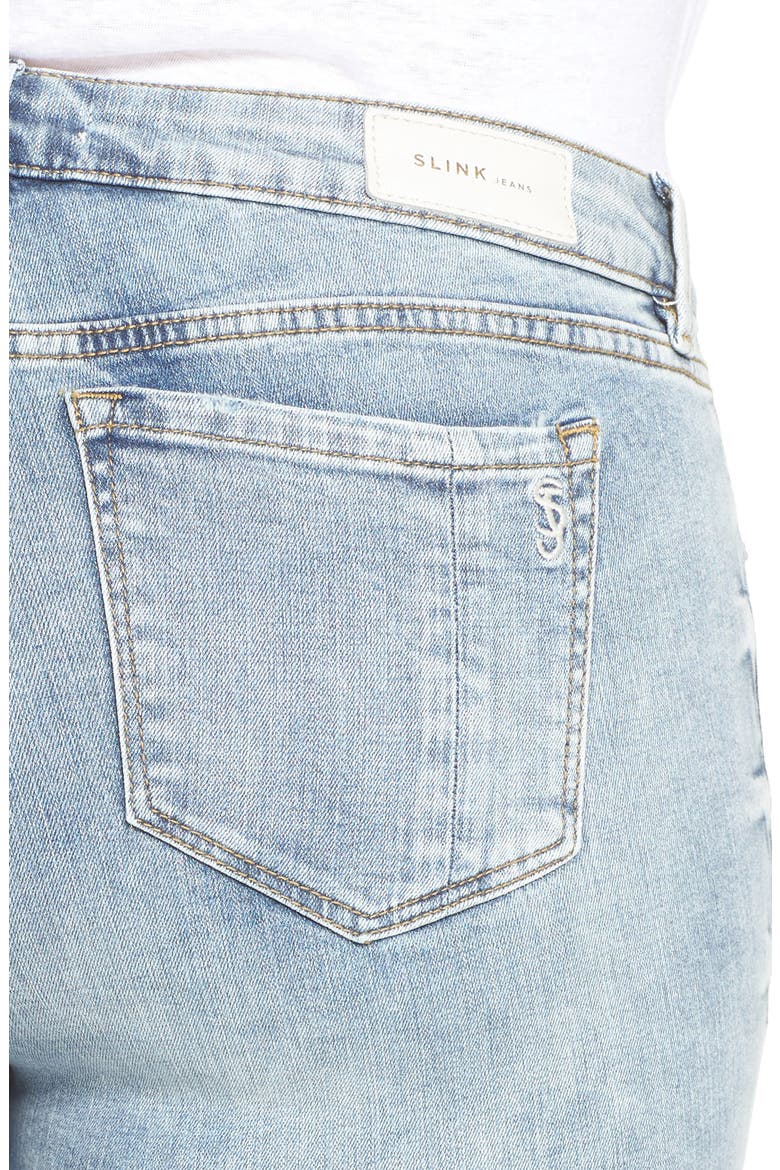 FRAY HEM SIDE VENT ANKLE JEAN, Alternate, color, ASHLEY