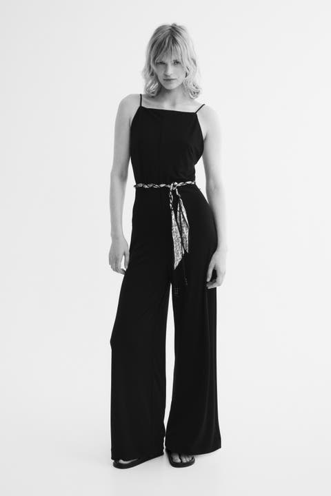 Tie-belt Strappy Jumpsuit