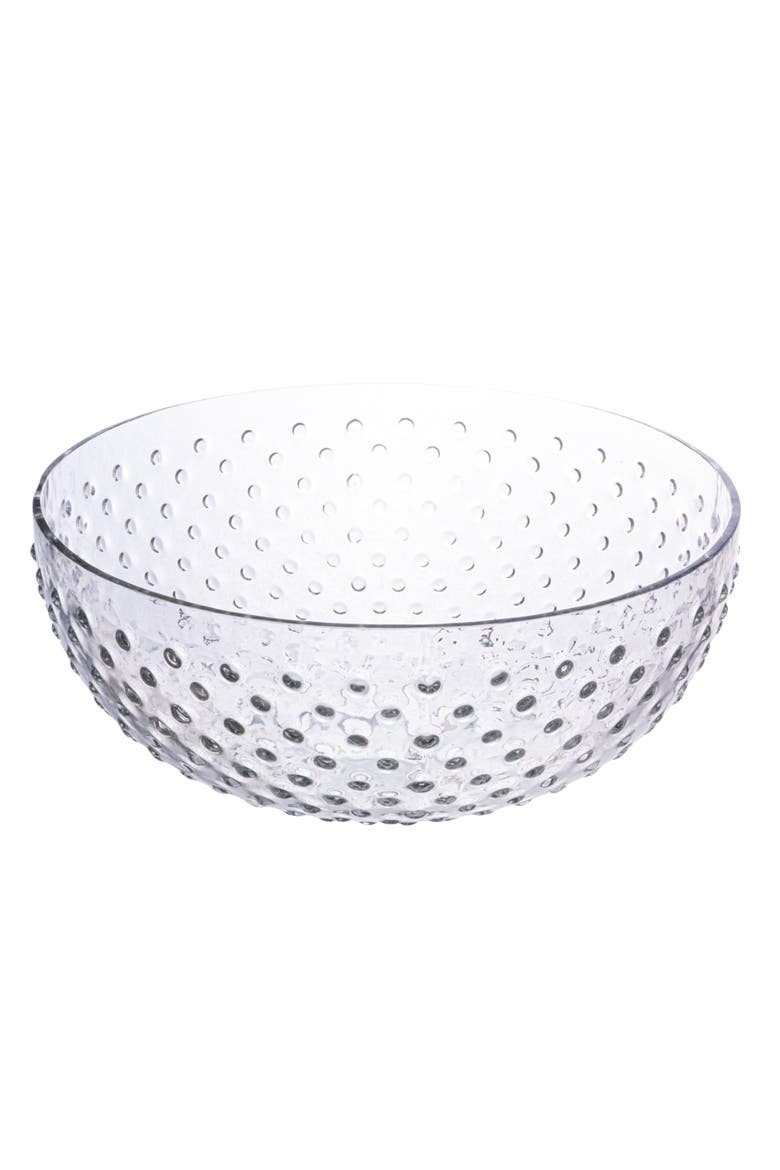 Round Glass Hobnail Serving Bowl, Clear, Main, color, Clear