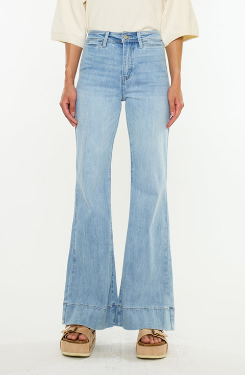 Idris Essentials High Rise Wide Flare Jeans