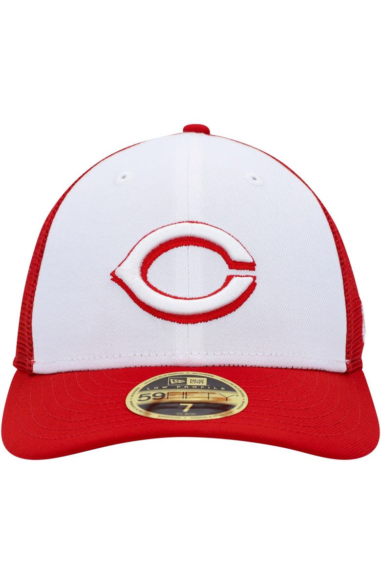 New Era Men's New Era White/Red Cincinnati Reds 2023 On-Field Batting Practice Low Profile 59FIFTY Fitted Hat, Alternate, color, White