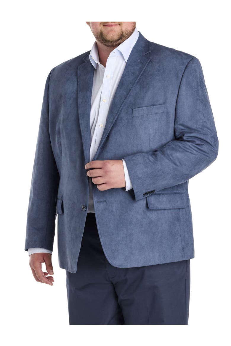 Faux-Suede Sport Coat, Main, color, BLUE