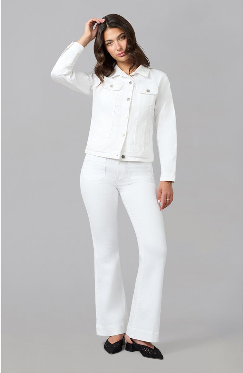 Lola Jeans Gabriella Classic Stretch Denim Jacket, Alternate, color, White