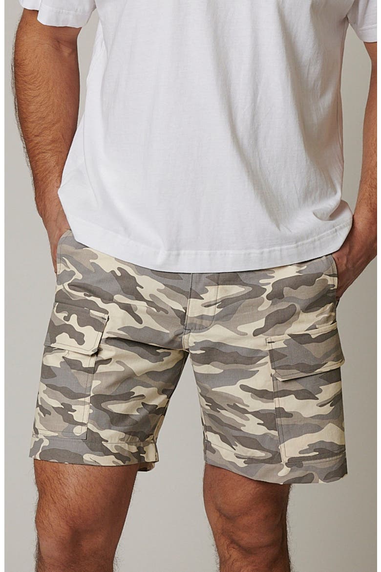 Ripstop Cargo Camo Shorts, Alternate, color, Arctic
