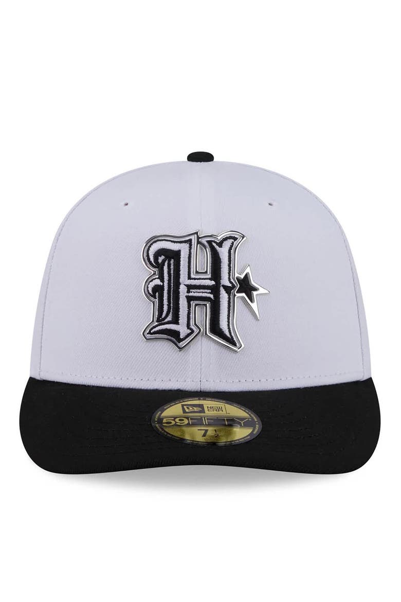 Men's New Era  White/Black Houston Texans 2026 NFL Draft Pre-Curved 59FIFTY Fitted Hat, Alternate, color, White