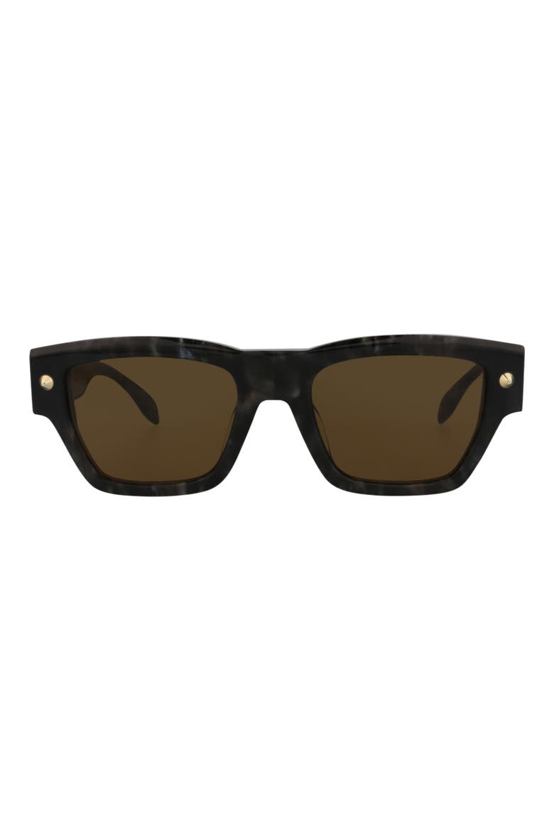 Fashion 53mm Square Sunglasses Glasses, Main, color, HAVANA HAVANA BROWN