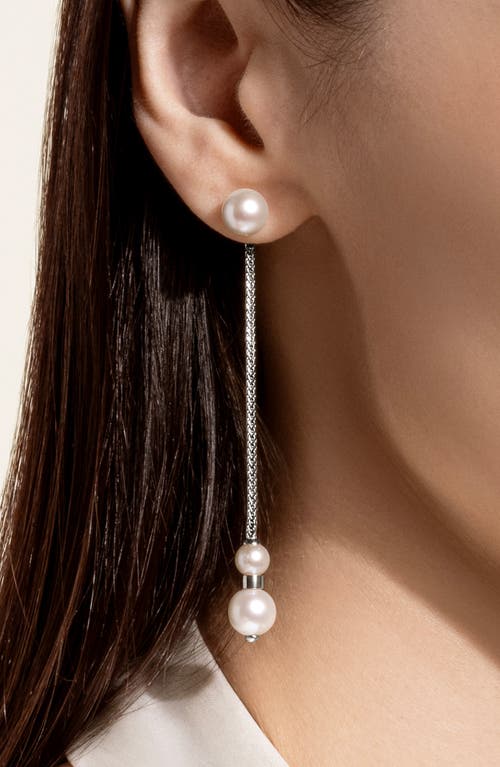 John Hardy Jh Essentials Pearl Front/back Earrings In Metallic