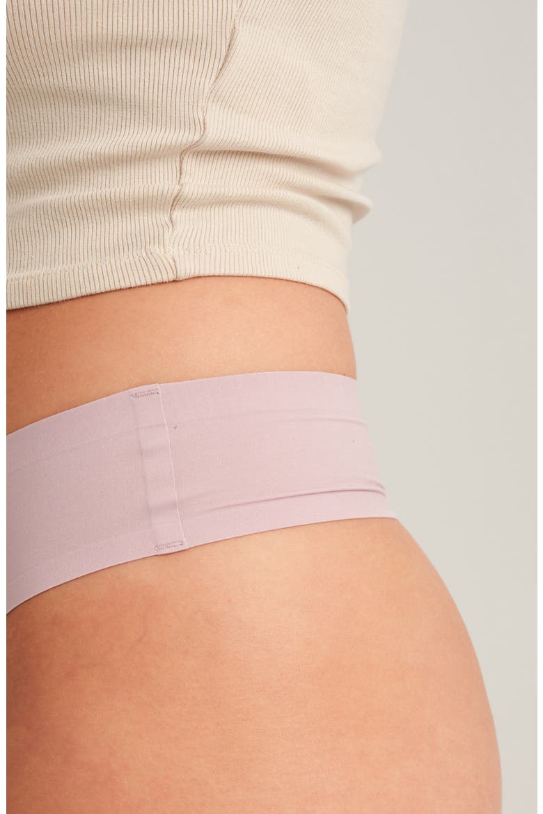 Period & Leakproof Seamless Light Absorbency Thong, Alternate, color, SUNSET MAUVE