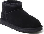 DEARFOAMS Fireside Riverland Genuine Shearling Micro Bootie