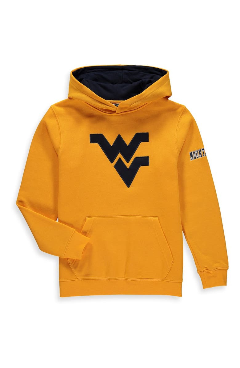 STADIUM ATHLETIC Youth Gold West Virginia Mountaineers Big Logo Pullover Hoodie, Main, color, Gold