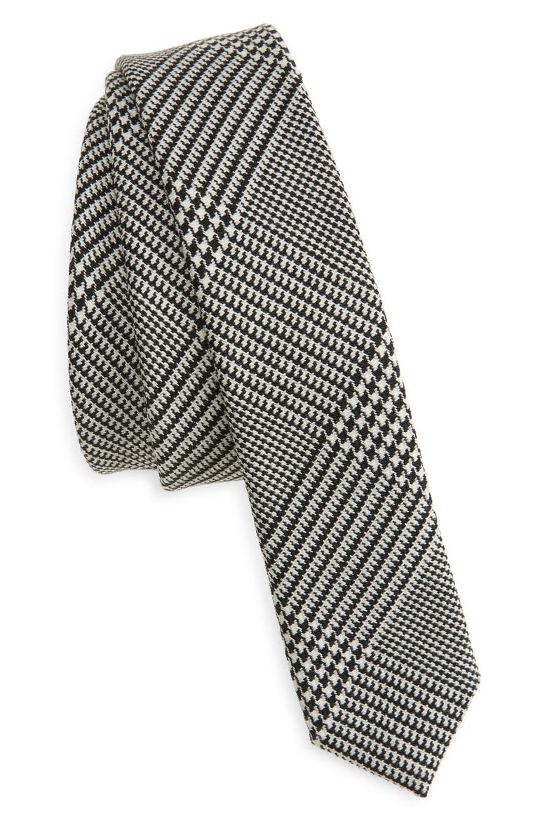 Prince of Wales Check Tie, Main, color, EAB BLK/ WHITE