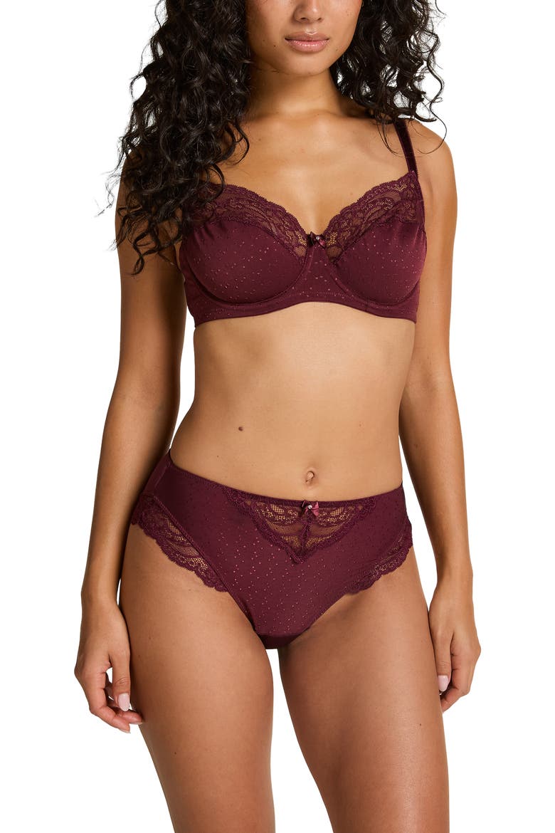 Sophie Non-Padded Underwired Bra, Alternate, color, Red