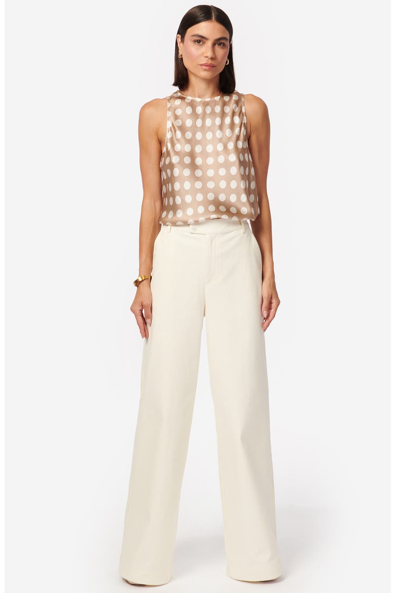 Floriana Racerback Silk Tank, Alternate, color, MACRO DOT