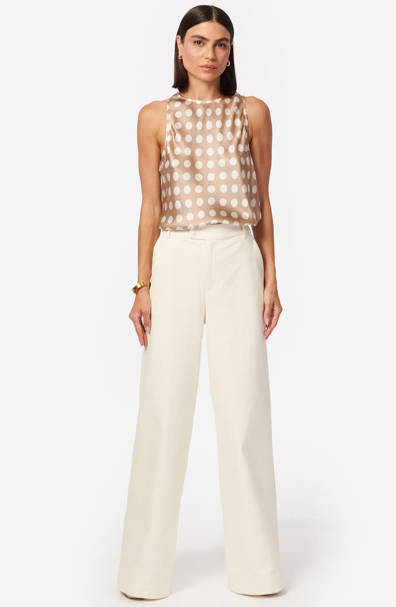 CAMI NYC Floriana Racerback Silk Tank, Alternate, color, Macro Dot