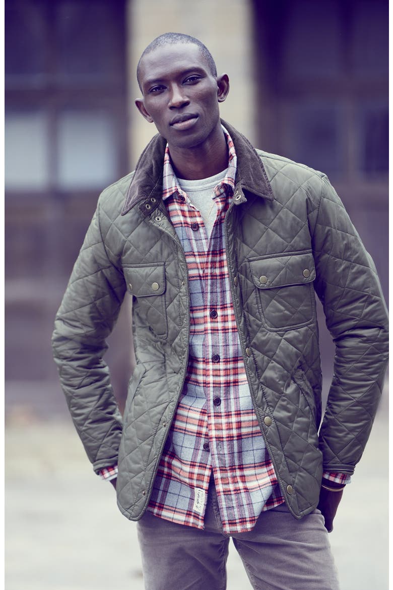 Tinford Regular Fit Quilted Jacket, Alternate, color, BLACK