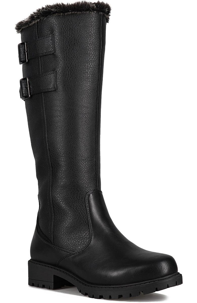 AQUATHERM BY SANTANA CANADA Poppy Waterproof Faux Fur Tall Snow Boot, Main, color,