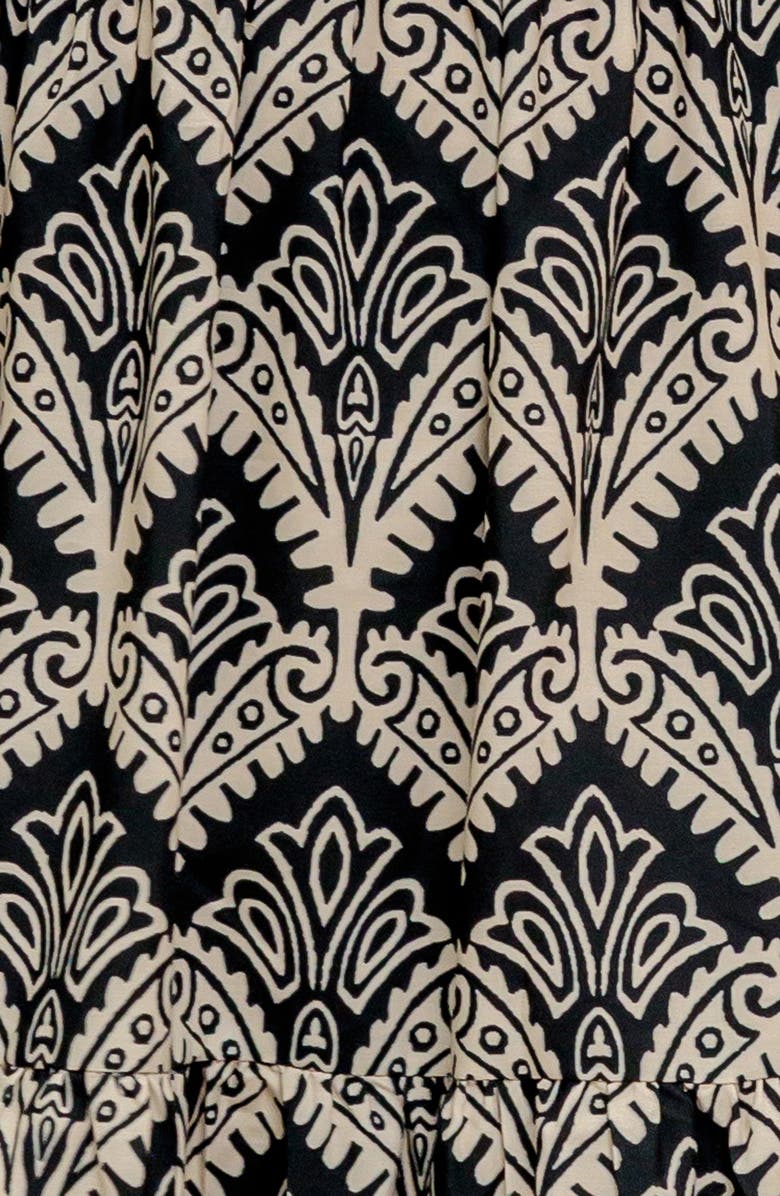 FLYING TOMATO Print Maxi Dress, Alternate, color, Black Ivory